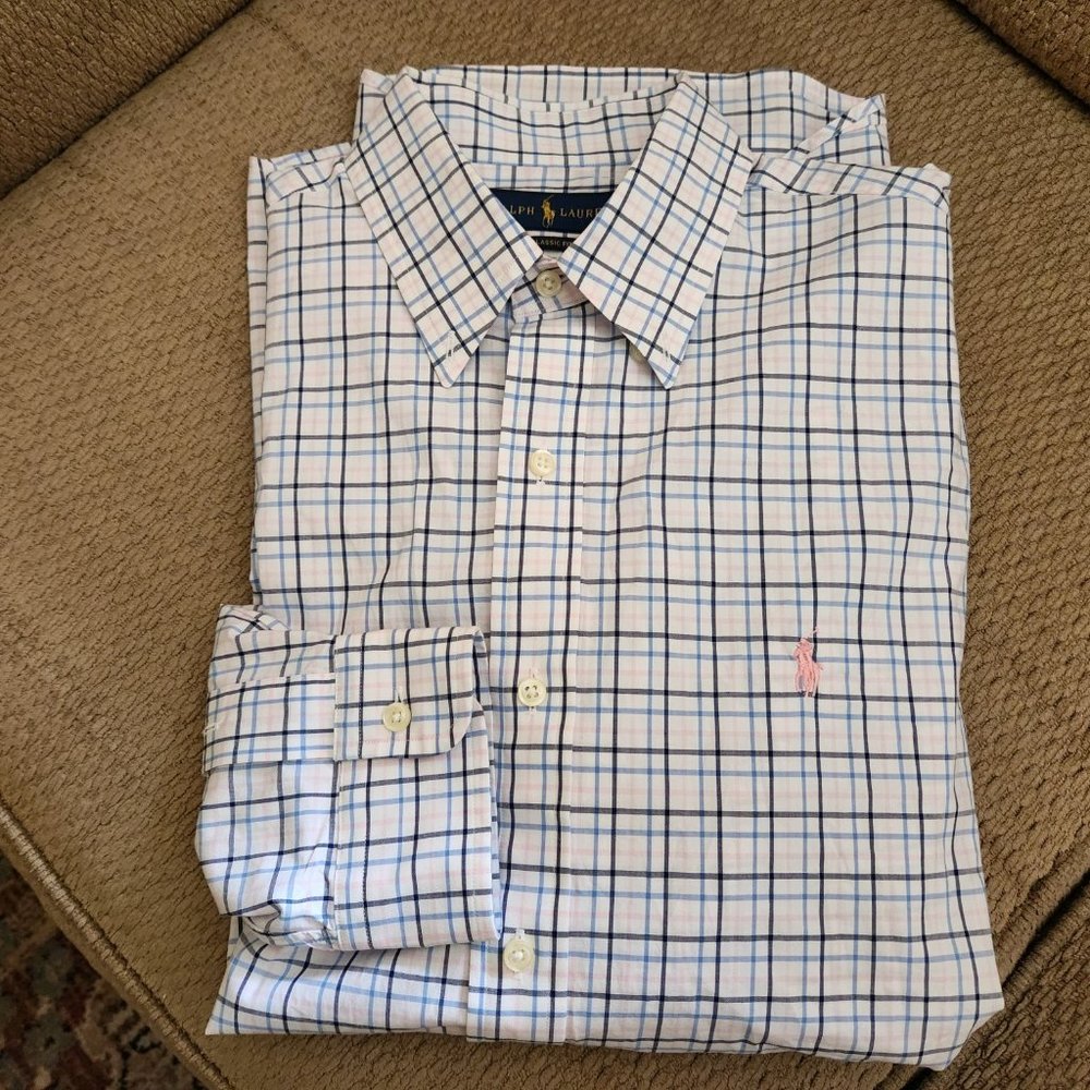 Neck size 15.5 - Ralph Lauren Men's Dress Shirt Classic Fit